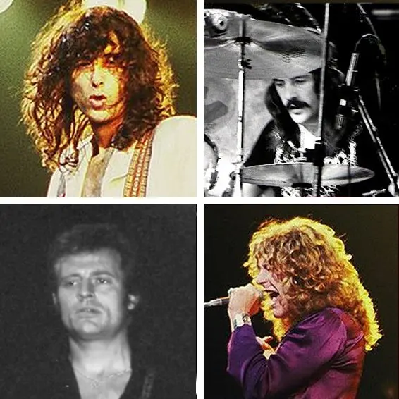 By (CC BY-SA 2.0) - File:Jimmy Page with Robert Plant 2 - Led Zeppelin - 1977.jpgFile:John Bonham 1975.jpgFile:JohnPaulJones1980-2.jpg, CC BY-SA 3.0, https://commons.wikimedia.org/w/index.php?curid=16751084